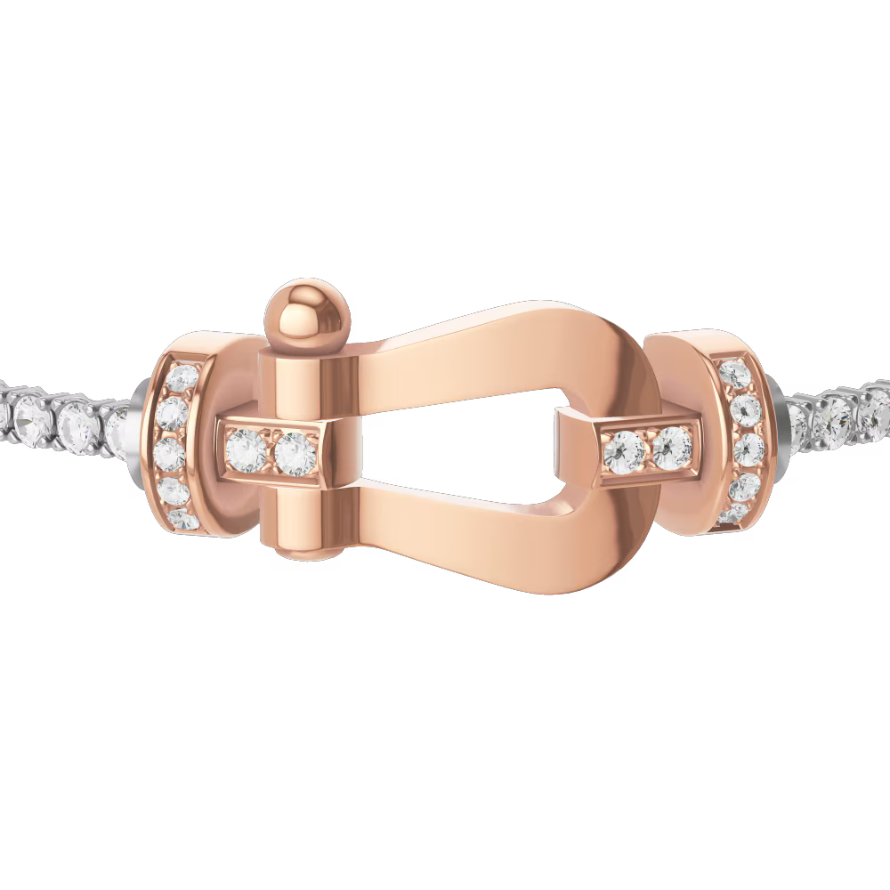 Bracelet Force 10, grand modèle, semi-pavé