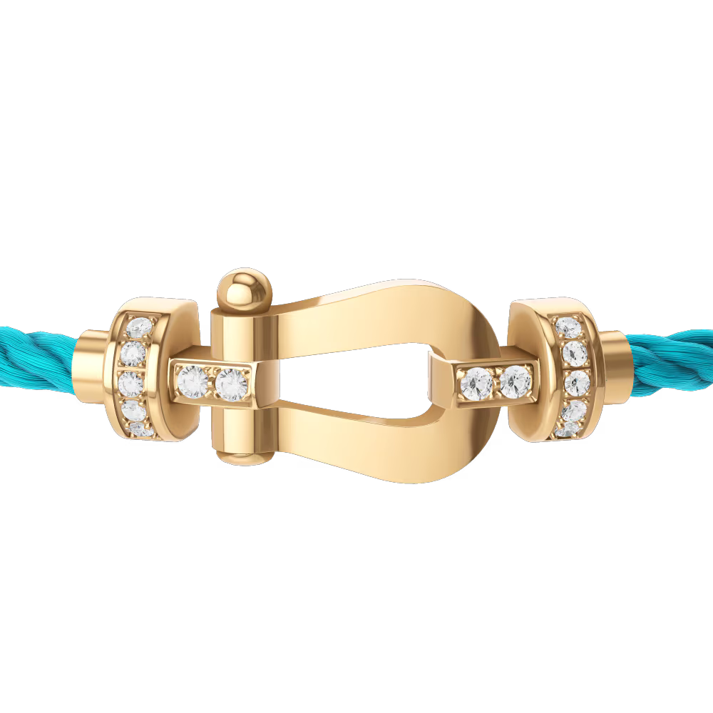 Bracelet Force 10, moyen modèle, semi-pavé