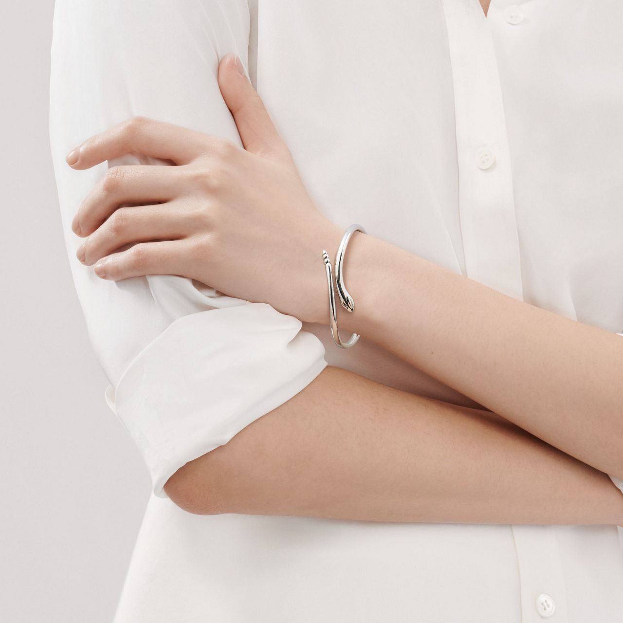 Bracelet jonc Serpent