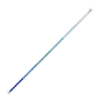 Grand modèle ligne pavée de pierres de couleurs et embouts en or blanc 750/1000e