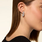 Boucles d'oreilles Force 10 Rise, grand modèle, pavé