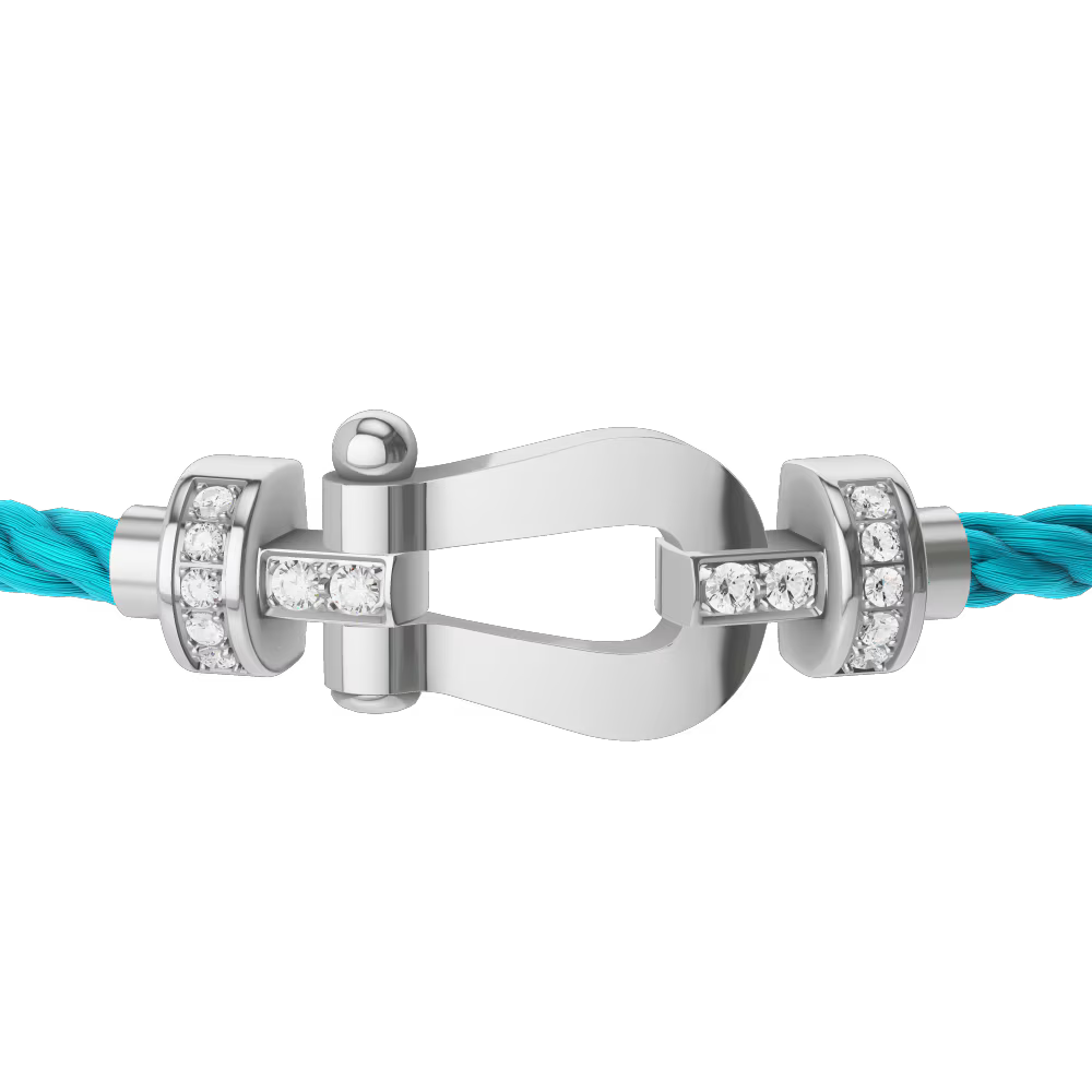 Bracelet Force 10, moyen modèle, semi-pavé