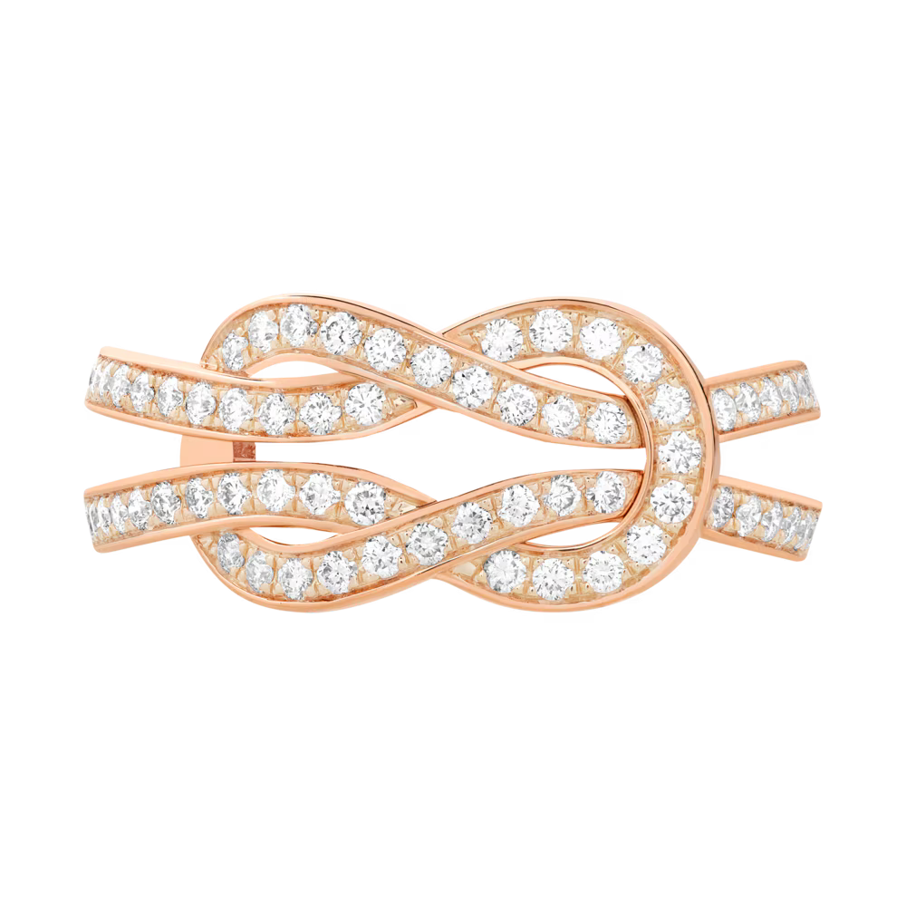 Bague Chance Infinie, moyen modèle, pavée