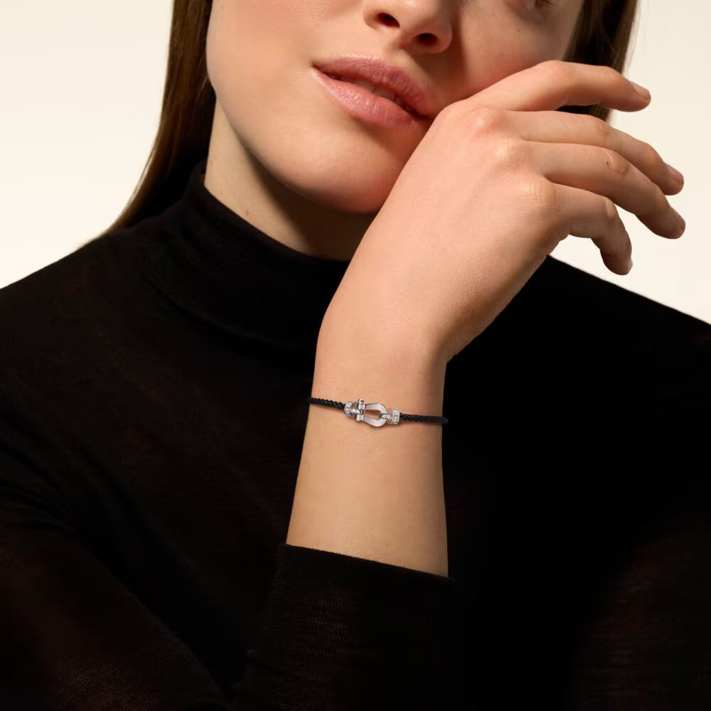 Bracelet Force 10, moyen modèle, semi-pavé