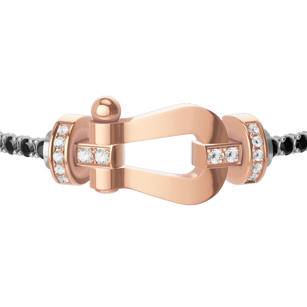 Bracelet Force 10, grand modèle, semi-pavé