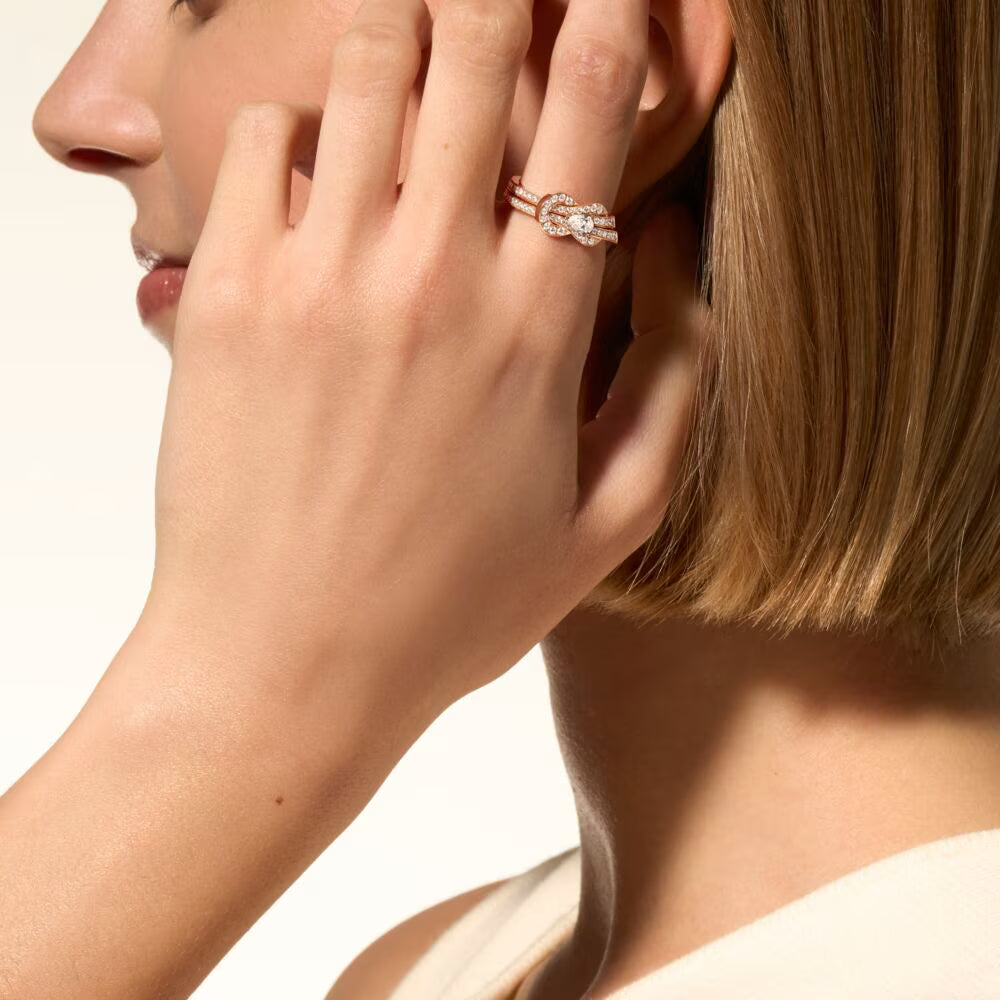 Bague Chance Infinie, moyen modèle, pavée