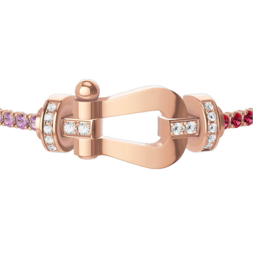Bracelet Force 10, grand modèle, semi-pavé