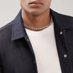 Collier à maillons taille Medium en argent 925 millièmes ultra poli