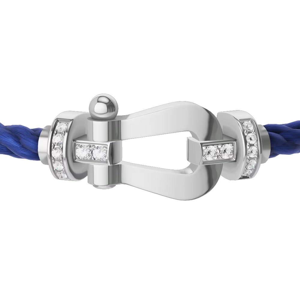 Bracelet Force 10, grand modèle, semi-pavé