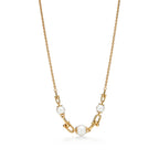 Collier à maillons en or jaune 18 carats et perles d’eau douce