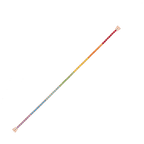 Bracelet ligne pierres de couleurs or rose 750/1000e