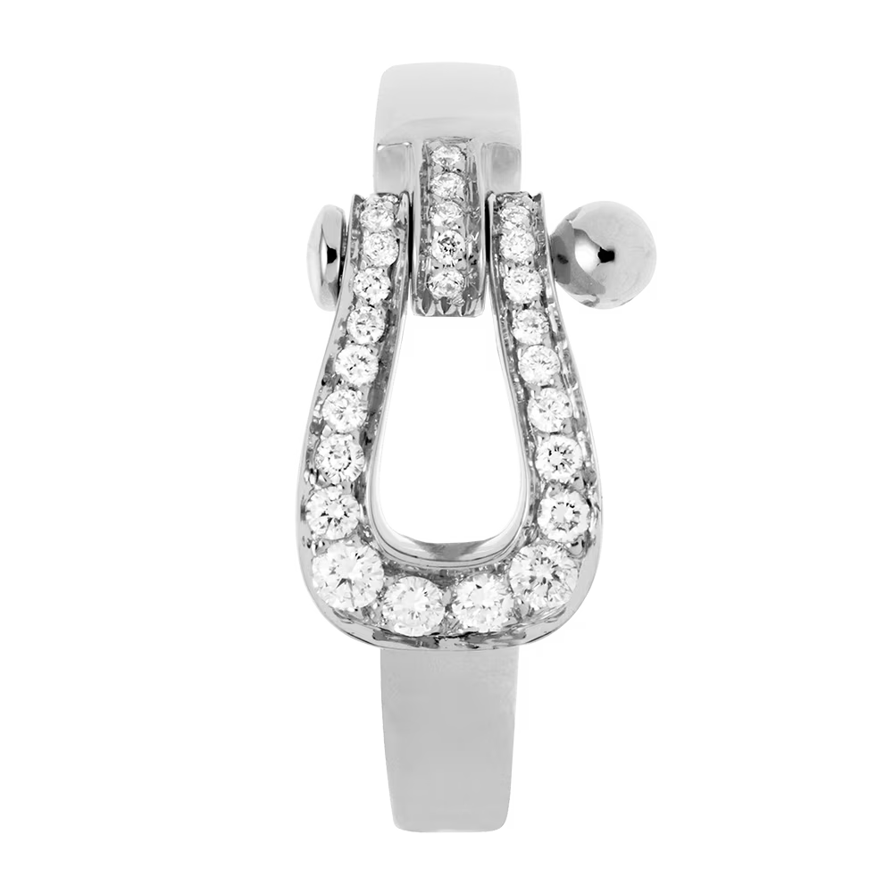 Bague Force 10, moyen modèle, semi-pavée