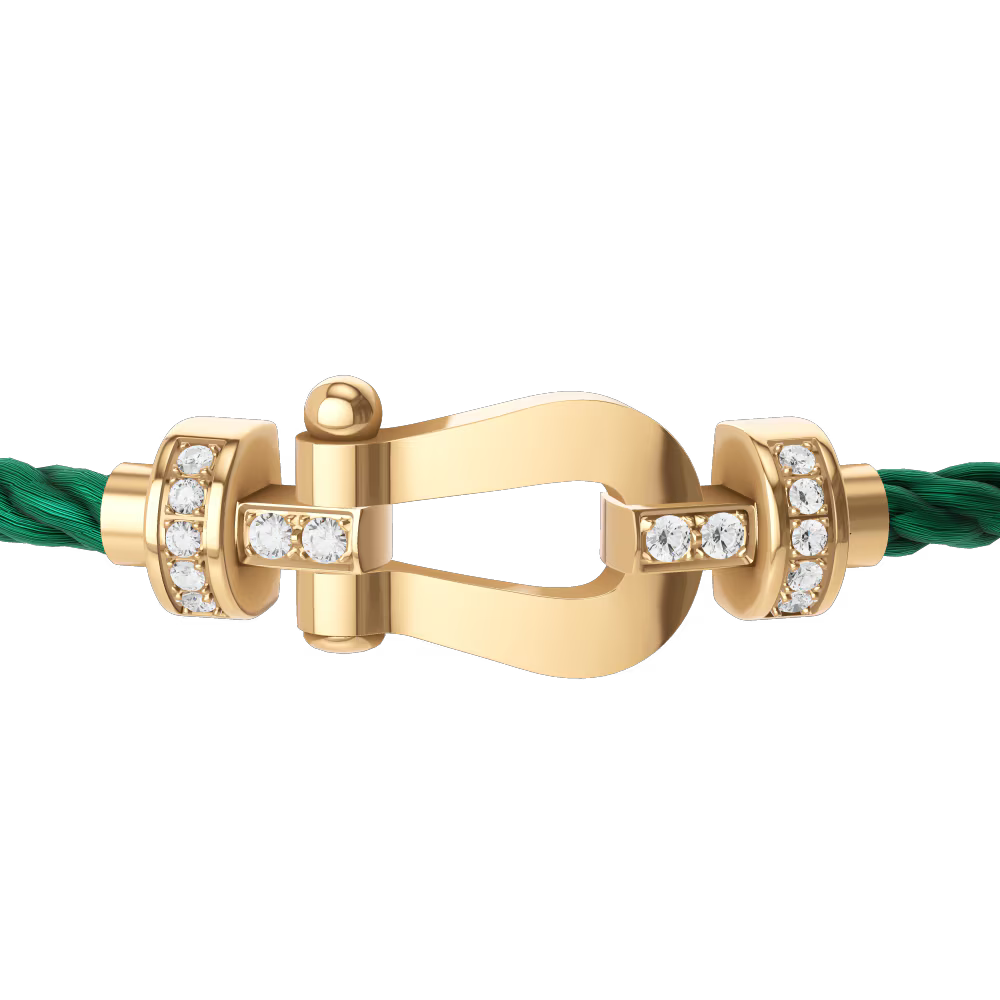 Bracelet Force 10, moyen modèle, semi-pavé