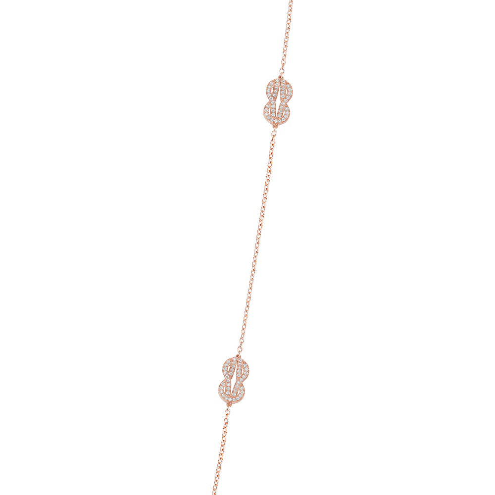 Sautoir Chance Infinie, semi-pavé