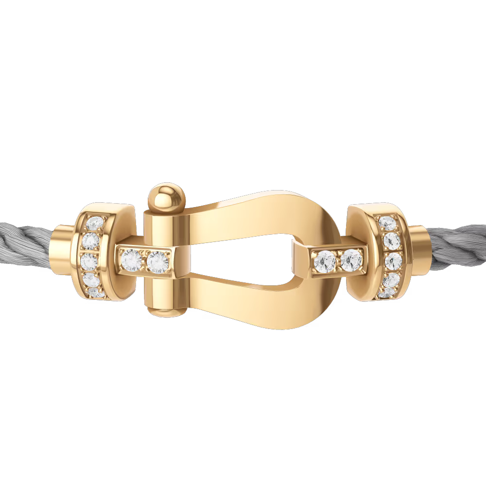 Bracelet Force 10, moyen modèle, semi-pavé