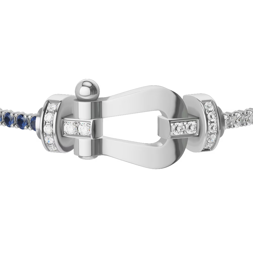 Bracelet Force 10, grand modèle, semi-pavé