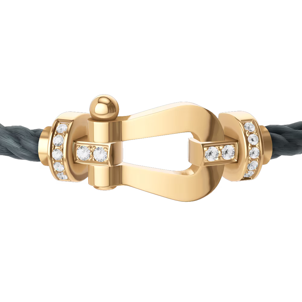Bracelet Force 10, grand modèle, semi-pavé