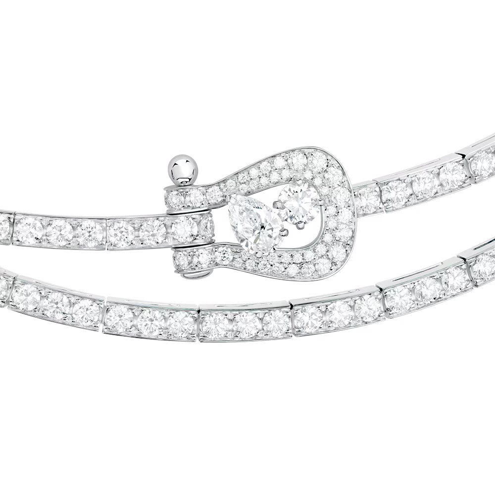 Collier Force 10, pavé, diamant taille poire