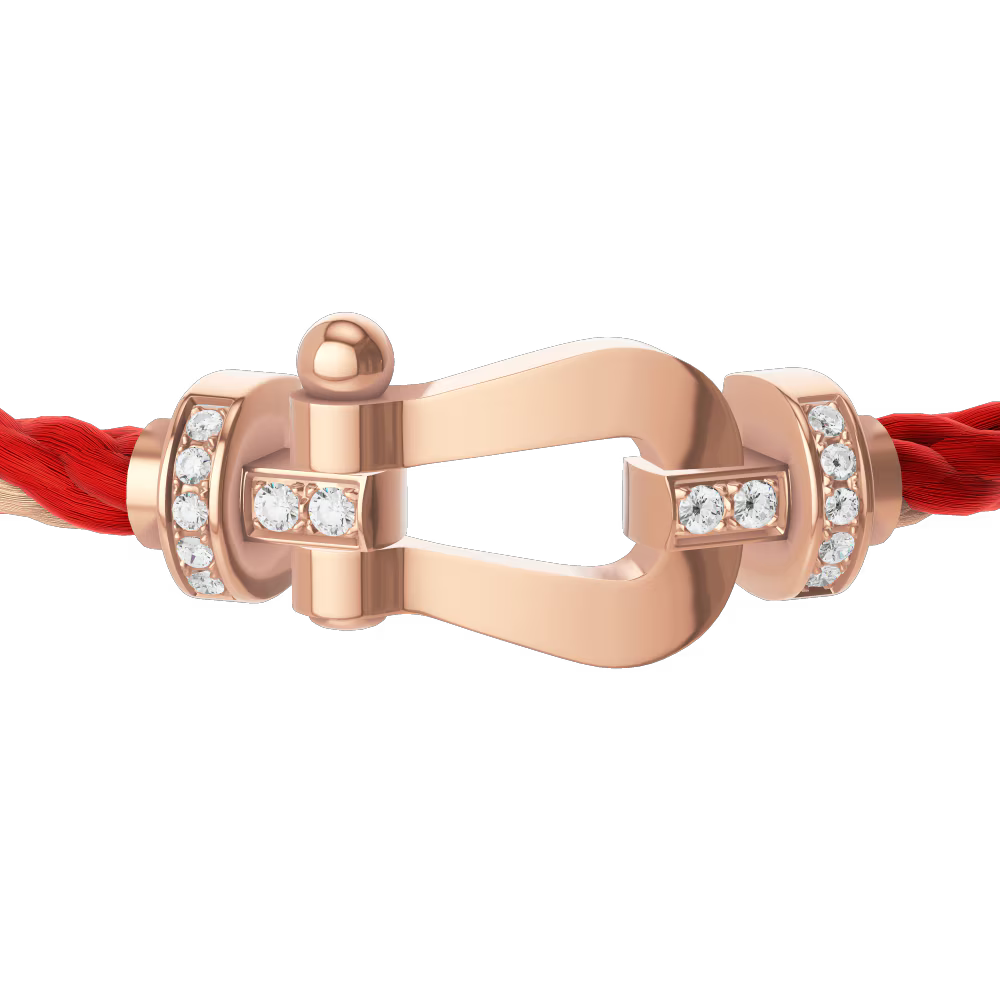 Bracelet Force 10, grand modèle, semi-pavé