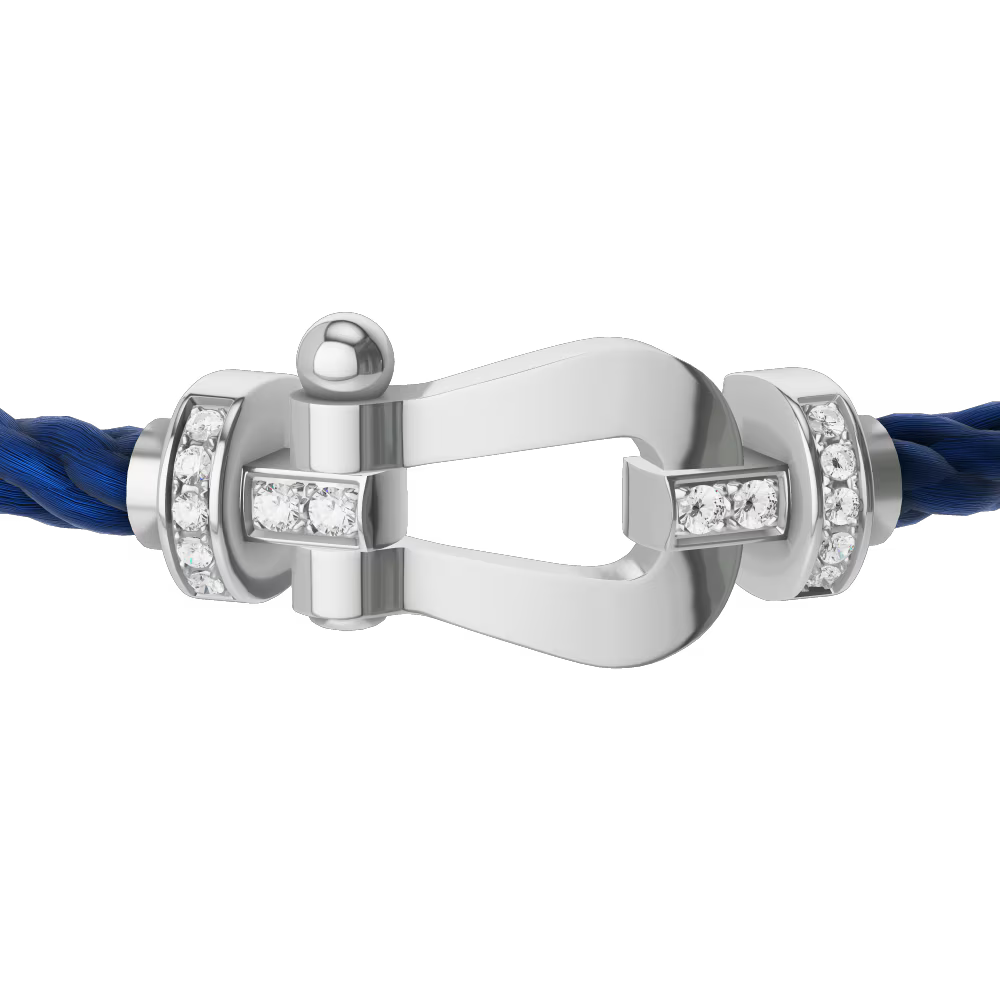 Bracelet Force 10, grand modèle, semi-pavé