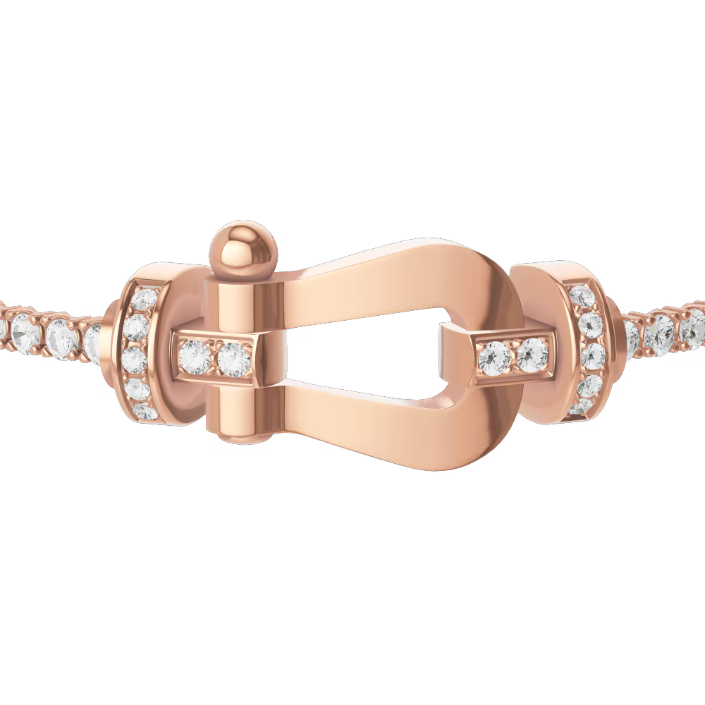 Bracelet Force 10, grand modèle, semi-pavé