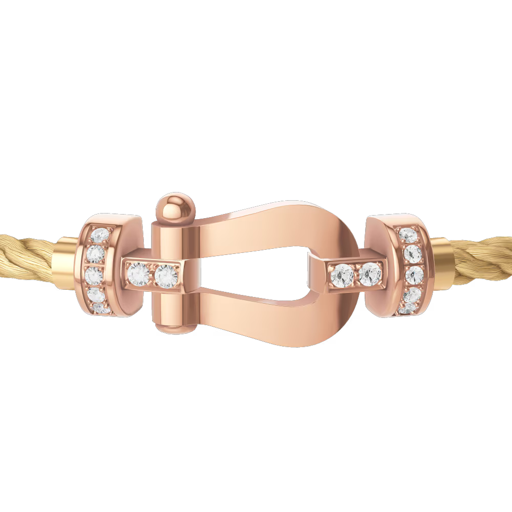 Bracelet Force 10, moyen modèle, semi-pavé