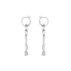 Boucles d'oreilles Chance Infinie, moyen modèle, pavé