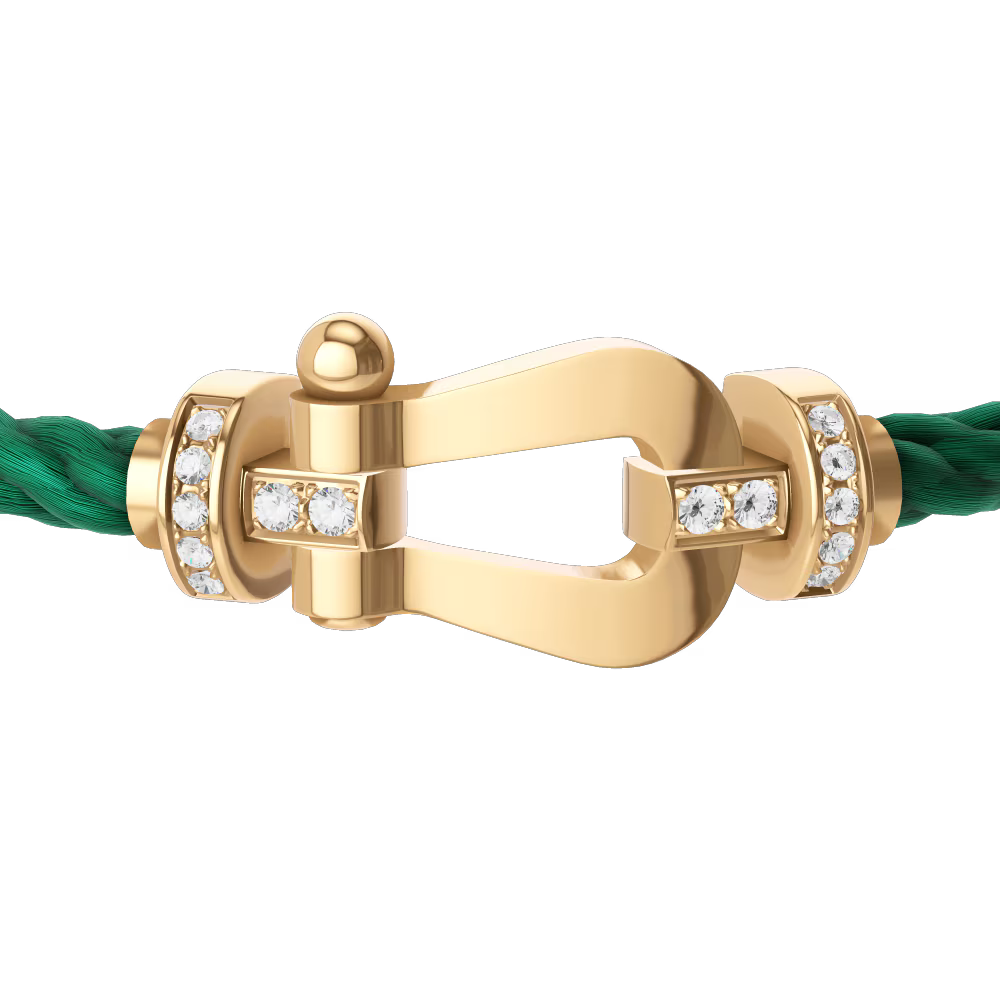 Bracelet Force 10, grand modèle, semi-pavé