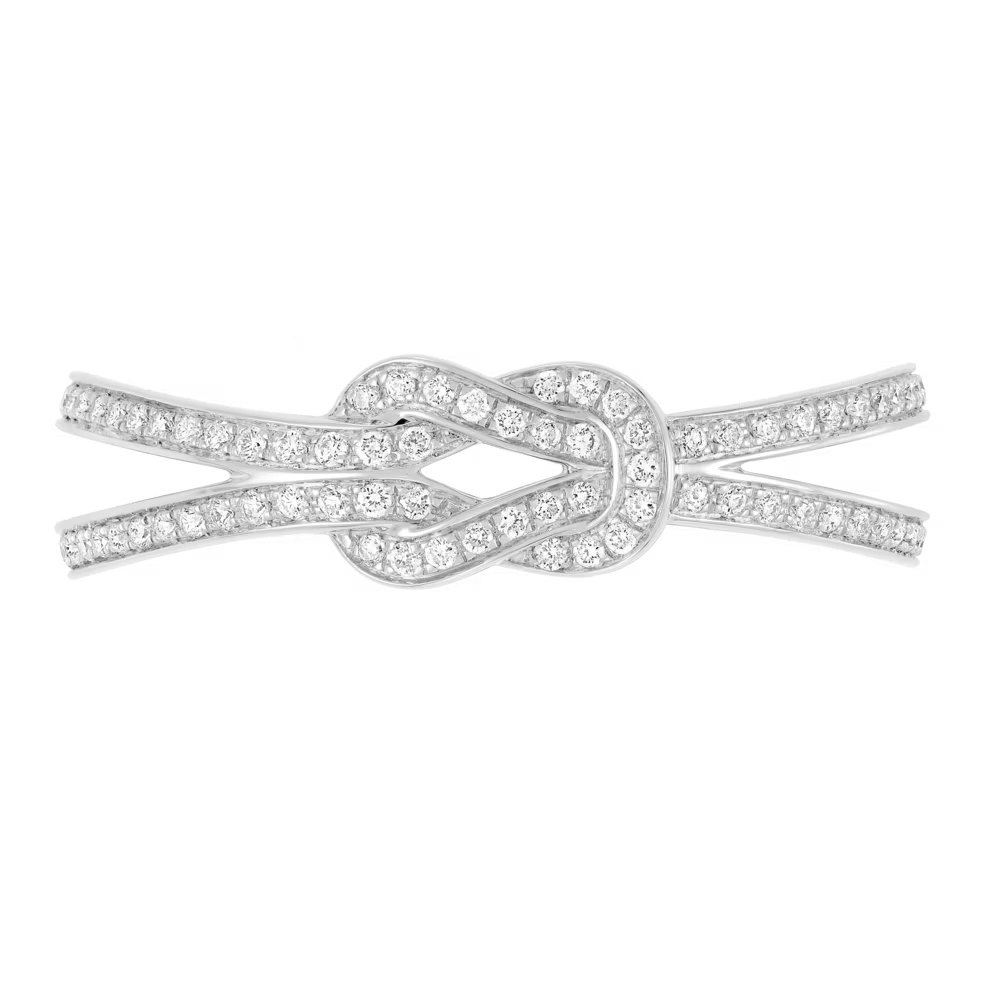 Bague Chance Infinie, petit modèle, pavée