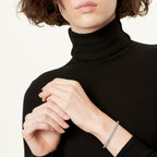 Bracelet jonc Wings étroit en platine et diamants