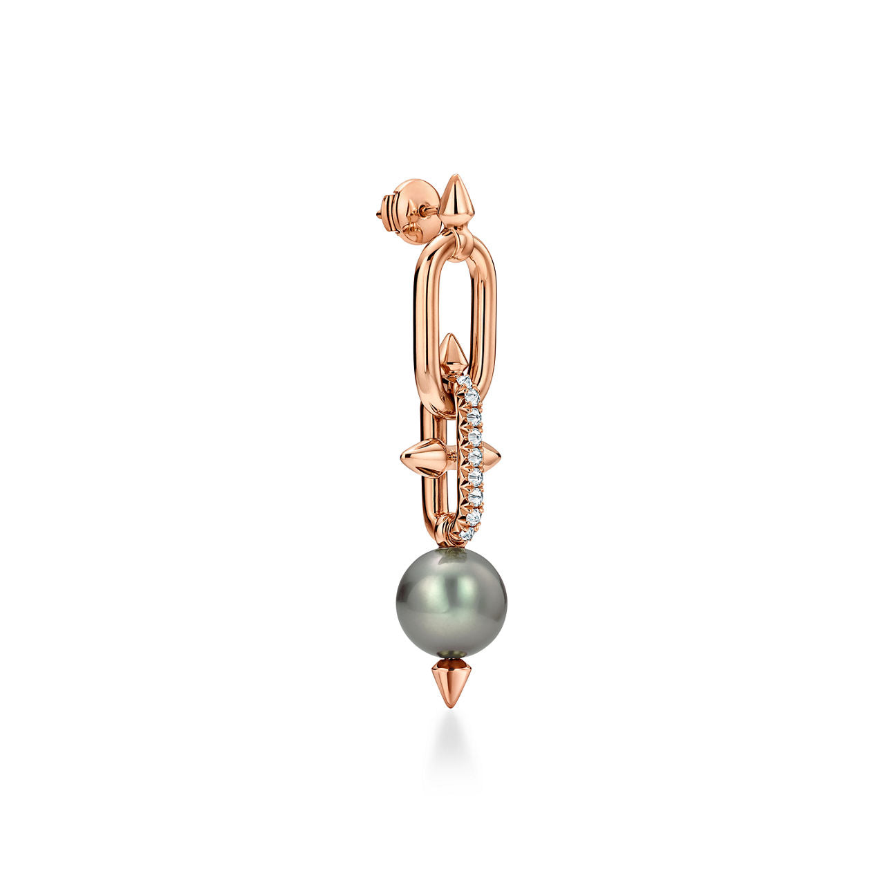 Boucles d’oreilles Perles de Tahiti, or et diamants