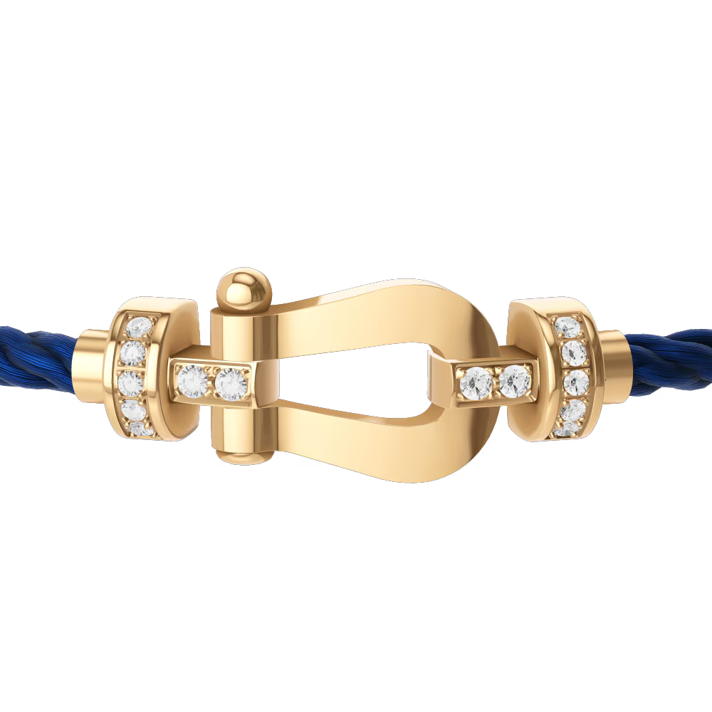 Bracelet Force 10, moyen modèle, semi-pavé