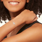 Bracelet Chance Infinie, chaîne, moyen modèle, semi-pavé