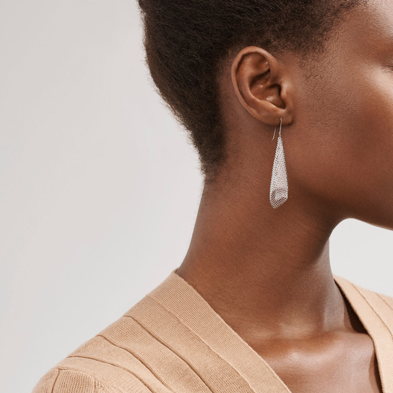 Boucles d'oreilles Maille drapée