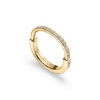 Tiffany Lock Bague en or jaune 18 carats et pavé de diamants