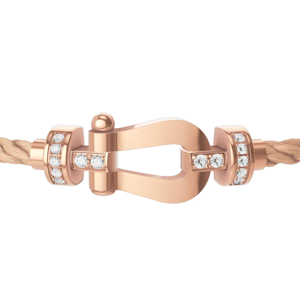Bracelet Force 10, moyen modèle, semi-pavé