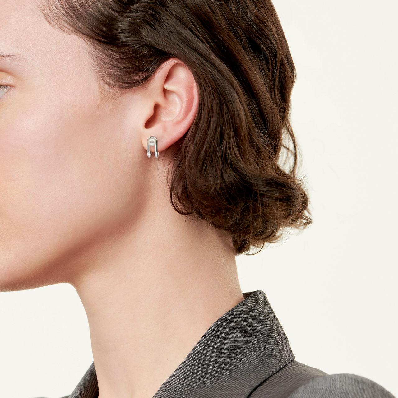 Boucles d’oreilles double perle et argent en argent 925 millièmes