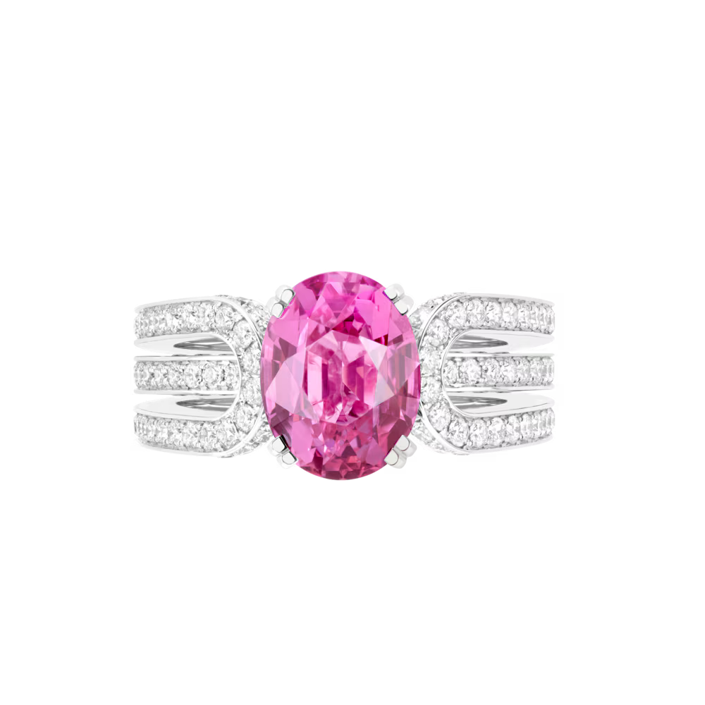 Bague 1936, saphir rose