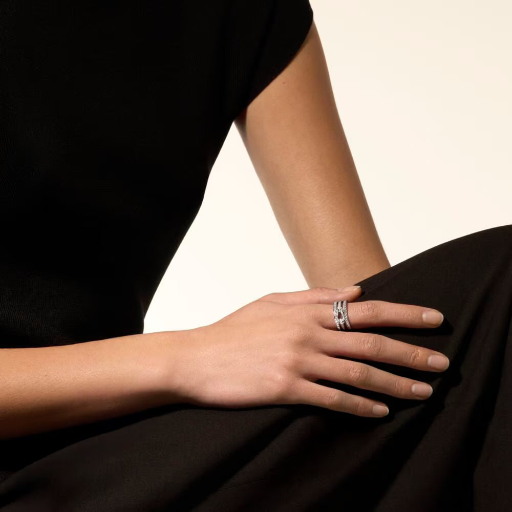 Bague Force 10 Rise, semi-pavée