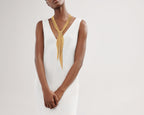 Collier Foulard Maille en or jaune 18 carats