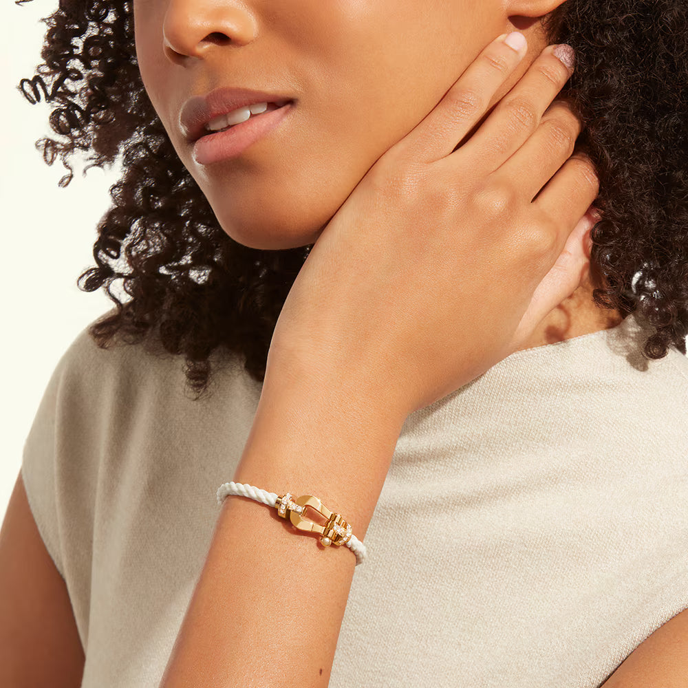 Bracelet Force 10, grand modèle, semi-pavé