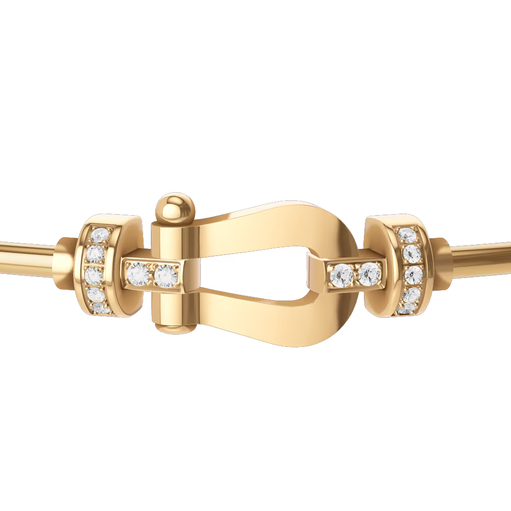 Bracelet Force 10, moyen modèle, semi-pavé