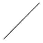 Bracelet ligne diamants noirs or blanc 750/1000e
