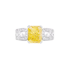 Bague 1936, diamant jaune, pavée