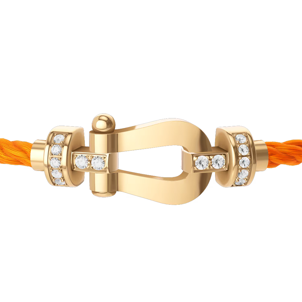 Bracelet Force 10, moyen modèle, semi-pavé