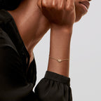 Bracelet Bean en or jaune 18 carats et diamants