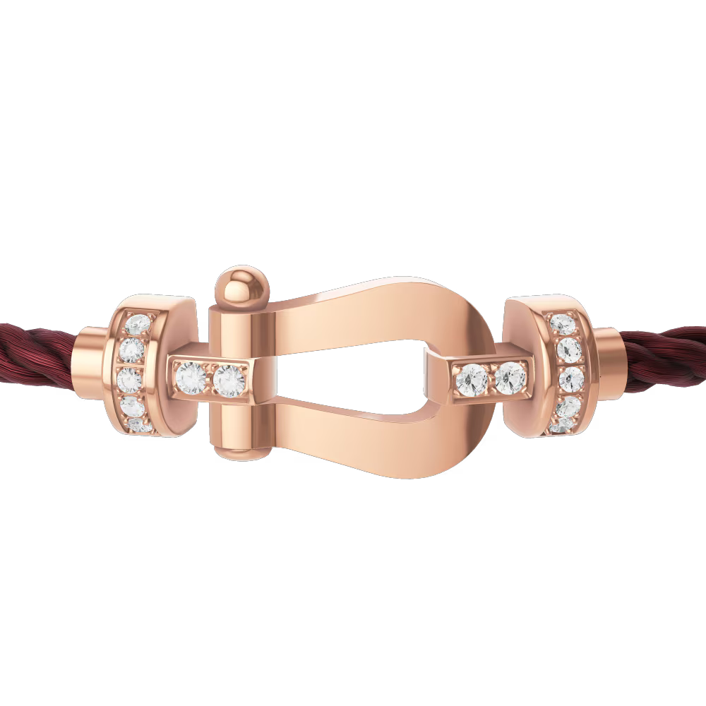 Bracelet Force 10, moyen modèle, semi-pavé