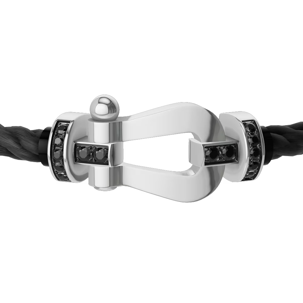 Bracelet Force 10, grand modèle, semi-pavé