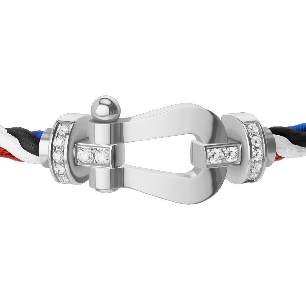 Bracelet Force 10, grand modèle, semi-pavé