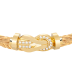 Bracelet Chance Infinie, grand modèle, semi-pavé